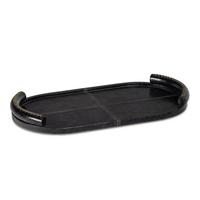 Forte Oval Leather Tray