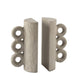 Chandra Bookend Set, Black & Grey - Close Up | Bone & Brass