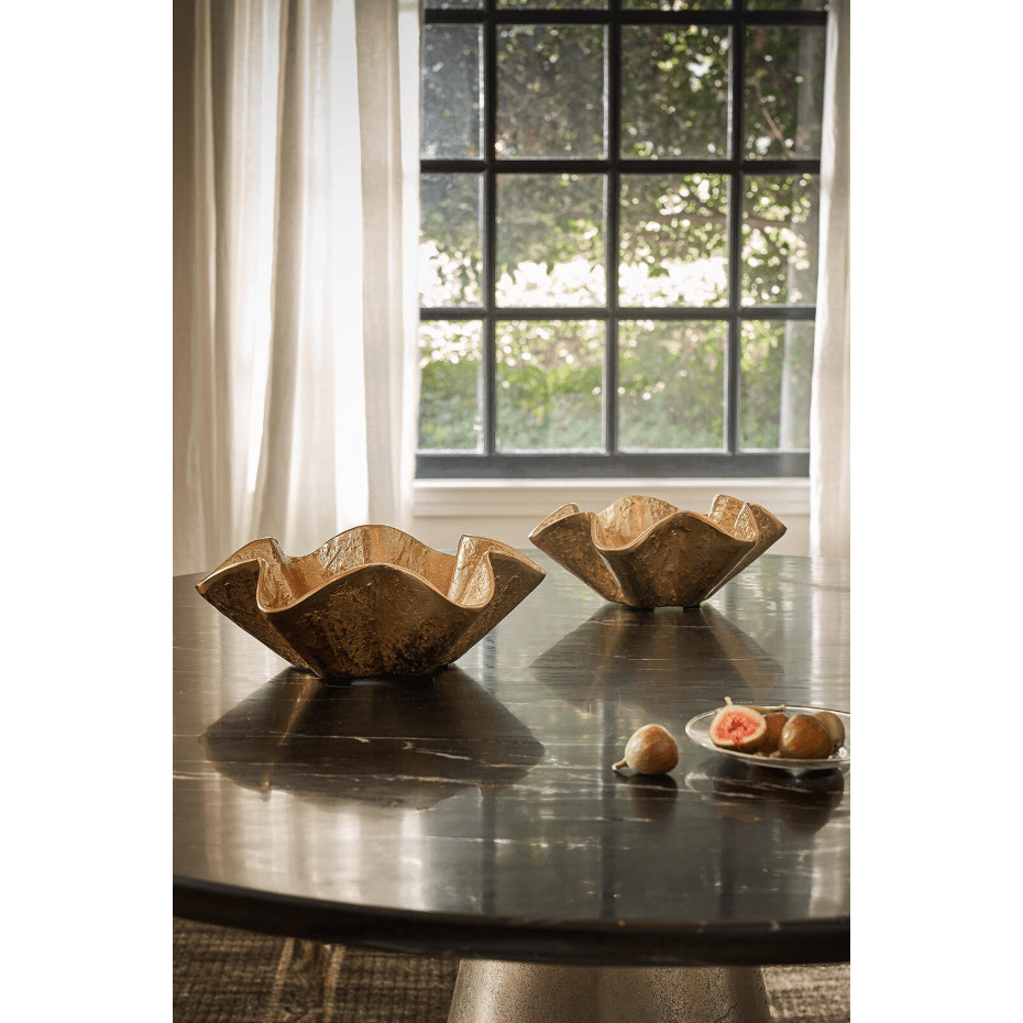 Pedicoat Metal Bowl - Small and Large in Nickel and Brass Finishes