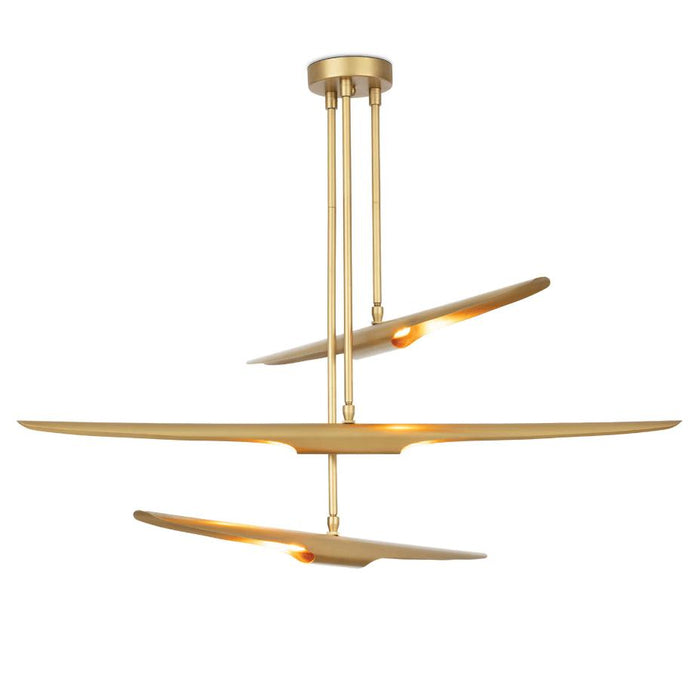 Concorde Chandelier Natural Brass | Bone & Brass