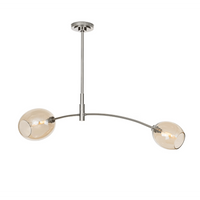 Artemis Pendant Double Polished Nickel with Champagne Glass