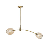 Artemis Brass Double Pendant, Champagne Glass | Bone & Brass