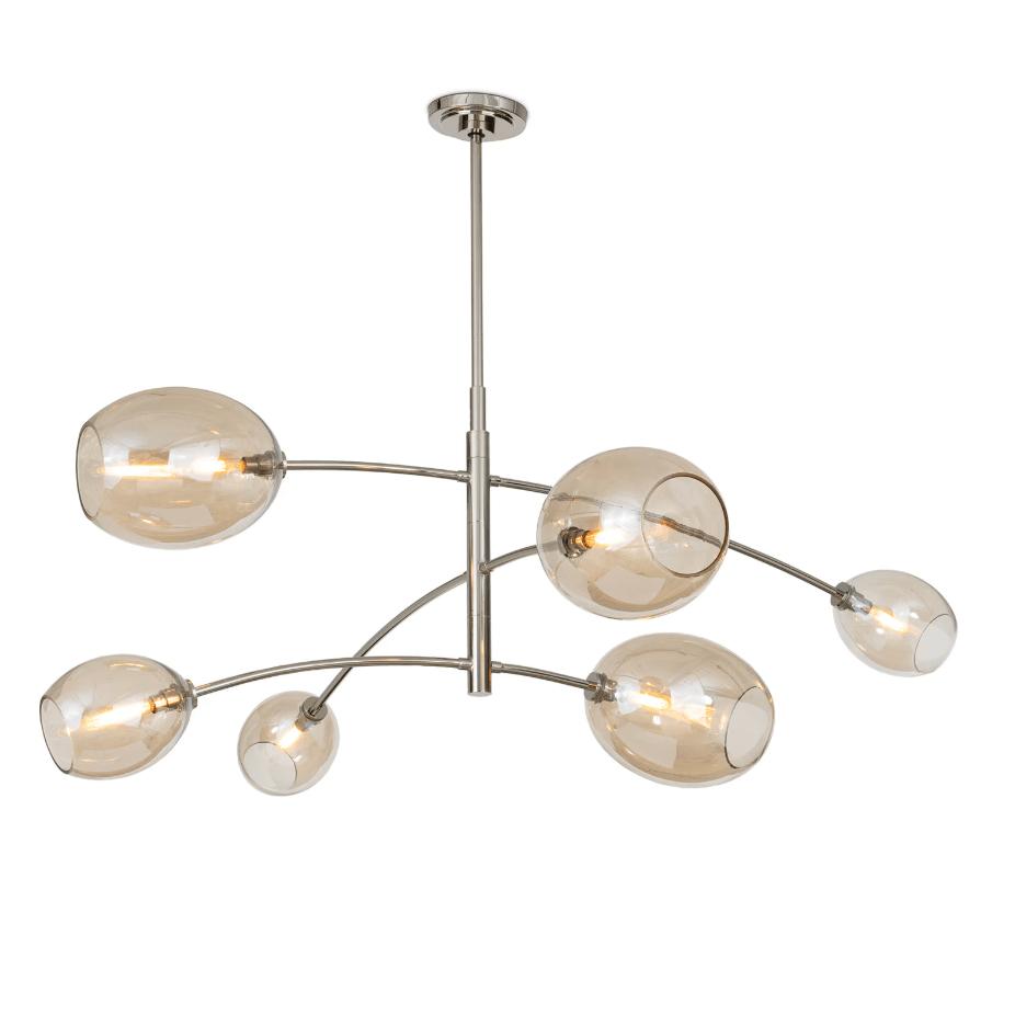 Artemis Polished Nickel Chandelier | Bone & Brass