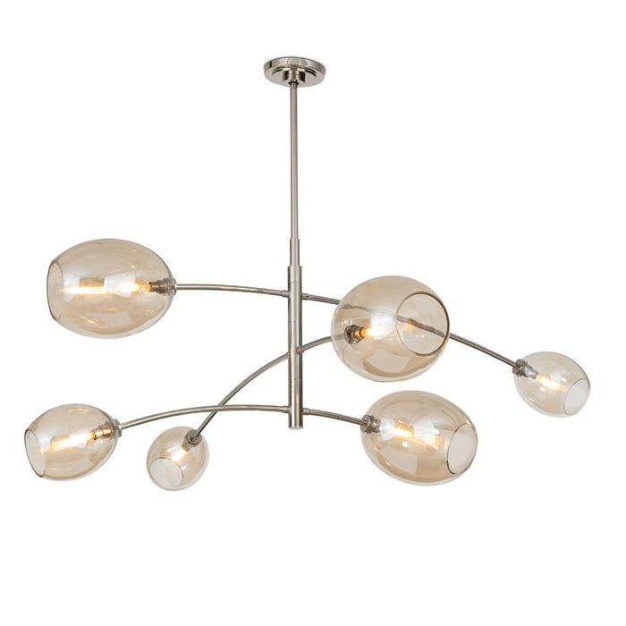 Artemis Polished Nickel Chandelier | Bone & Brass