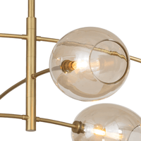 Artemis Chandelier Natural Brass with Champagne Glass