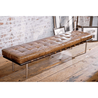 Tufted Gallery Bench Modern Black