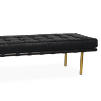 Tufted Gallery Bench Modern Black