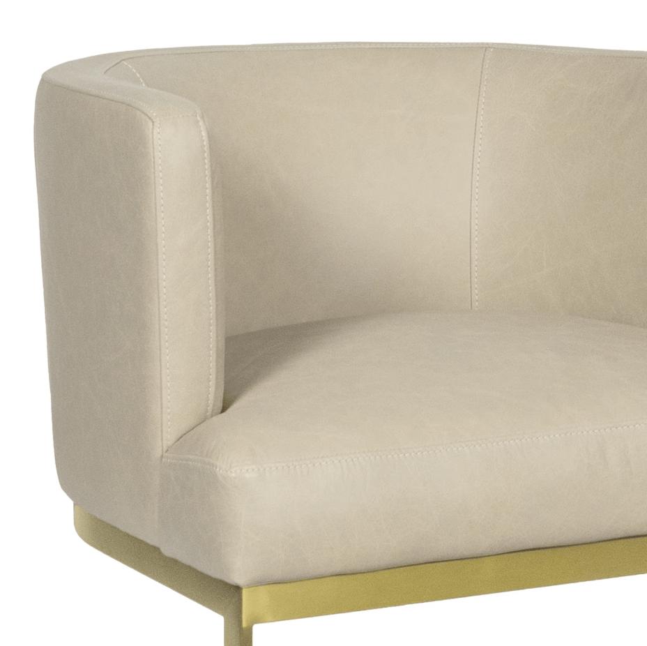 Owen Leather Dining Chair - Chair Side View | Bone & Brass