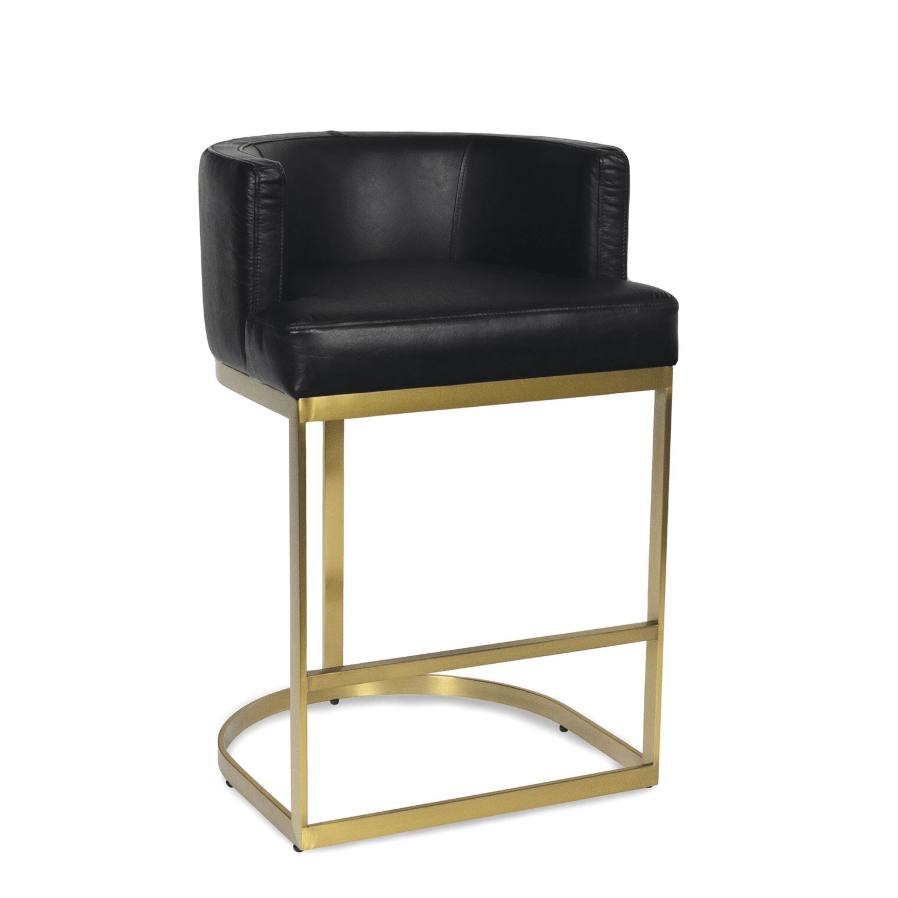 Owen Leather Counter and Bar Stool - Black and Cappuccino Options