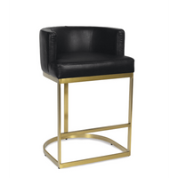 Owen Leather Counter and Bar Stool - Black and Cappuccino Options