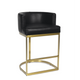 Owen Leather Counter and Bar Stool - Black and Cappuccino Options