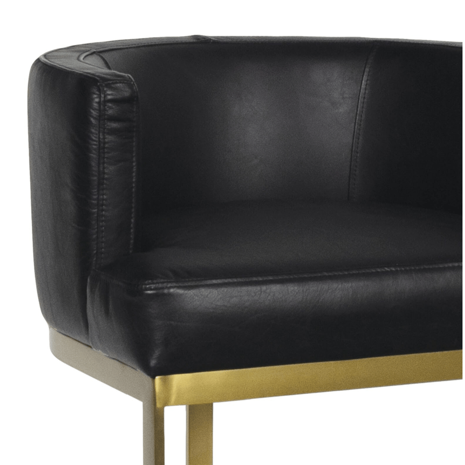 Owen Leather Counter and Bar Stool - Black and Cappuccino Options