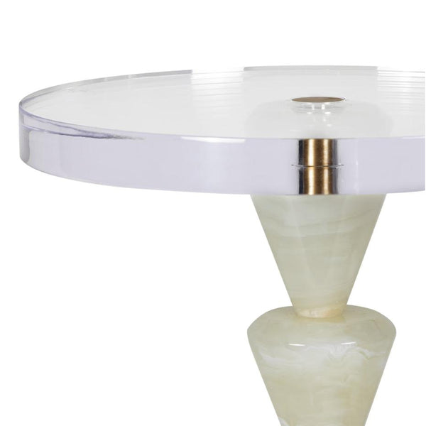 Patricia Jade Accent Table - Table Side View | Bone & Brass