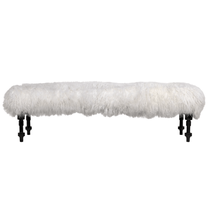 Coco Bench with Flokati Fur