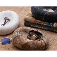 Lagoon Marble Bowl - Bowl Side View | Bone & Brass