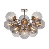 Shine Flush Mount Chandelier, Polished Nickel - Flush Mount Close Up | Bone & Brass