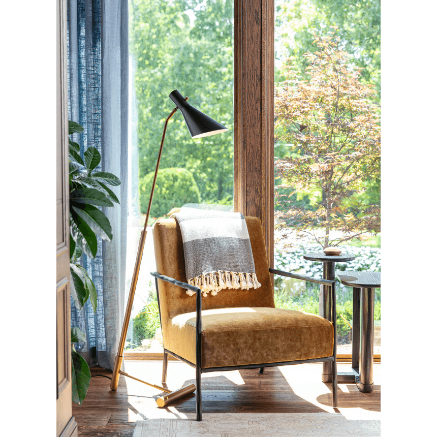 Spyder Brass Floor Lamp