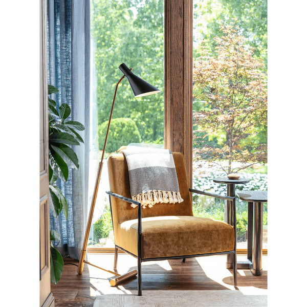 Spyder Brass Floor Lamp