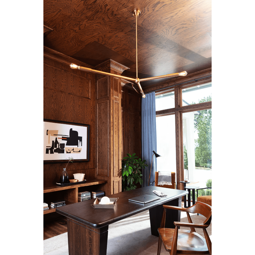 Spyder Brass Floor Lamp