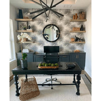 Portuguese Desk Hand Rubbed Black - Desk Surface Detail | Bone & Brass