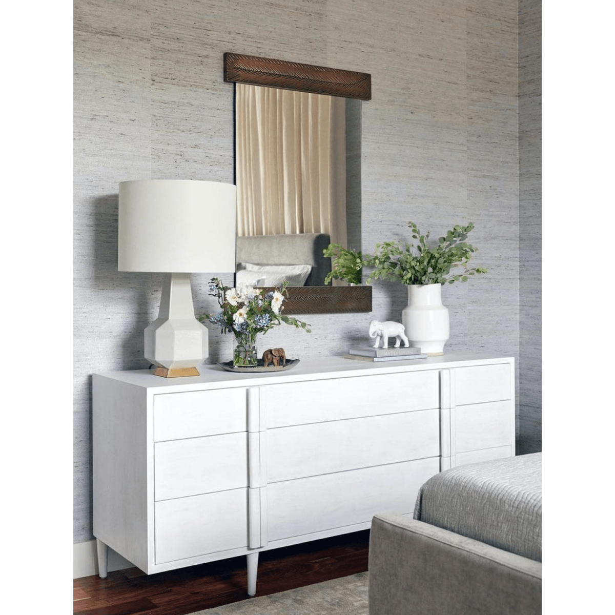 Morten 9 Drawer Dresser White Wash