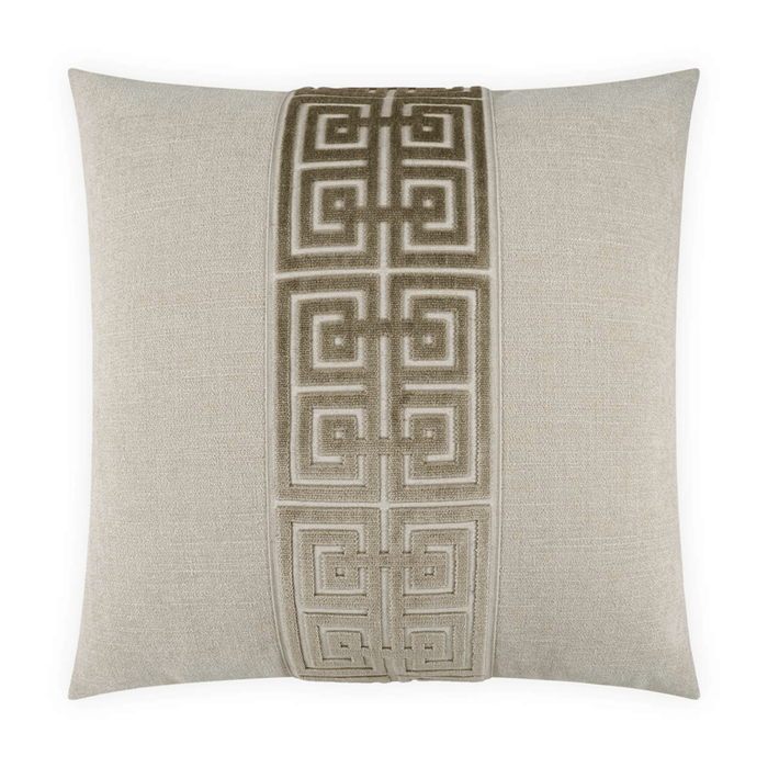 Terus Natural and Taupe Throw Pillow