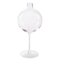 Clear Small Wine Glass Vase | Bone & Brass