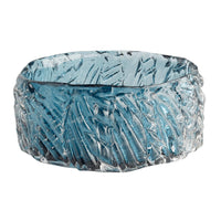 Blue Cast Glass Decorative Bowl | Bone & Brass