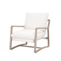 Hayberry Boucle & Gray Oak Club Chair | Bone & Brass