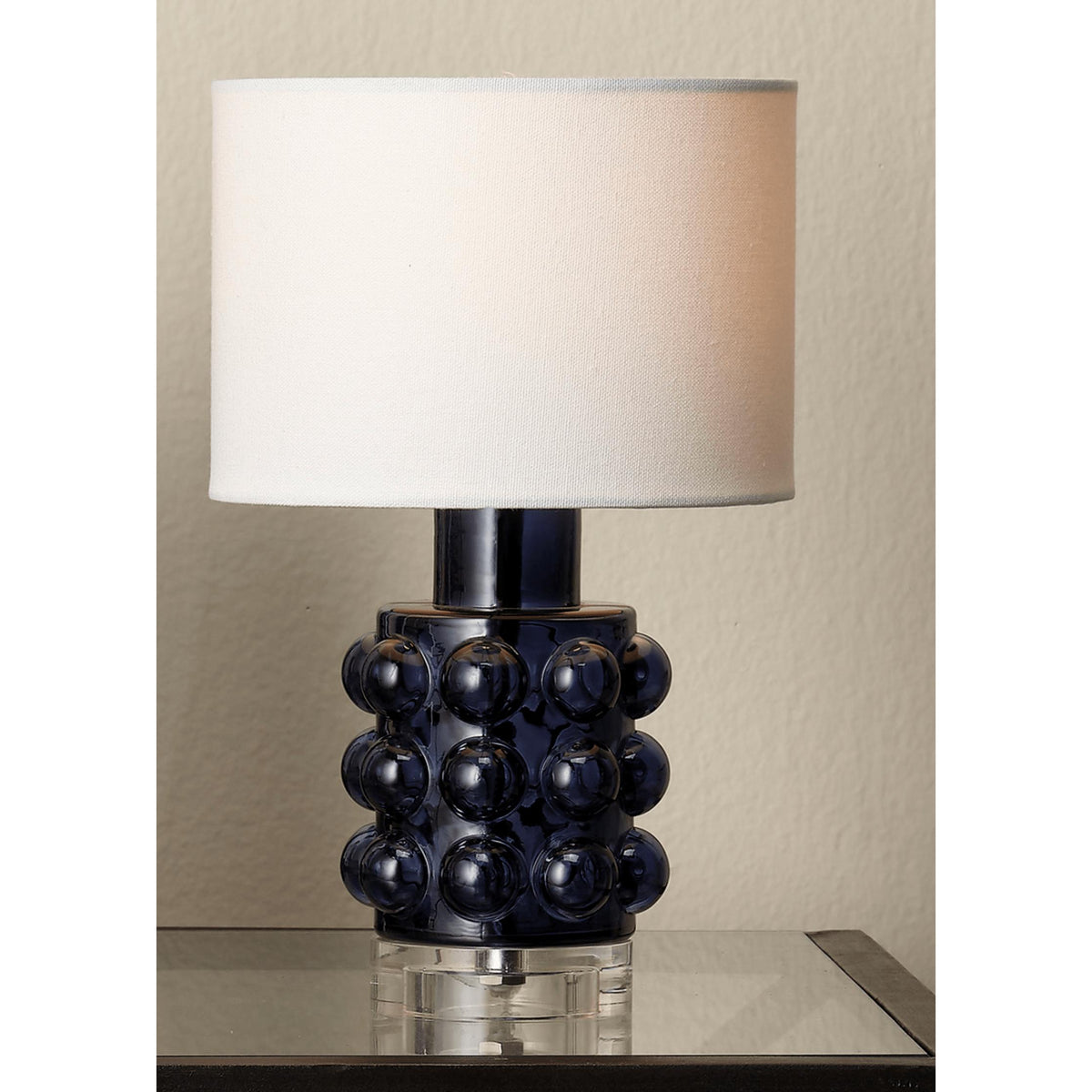 Seltzer Mini Table Lamp, Cobalt or White - Lamp Base Detail | Bone & Brass