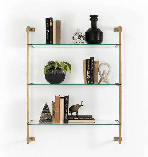 Clarence Antique Gold Wall Shelf