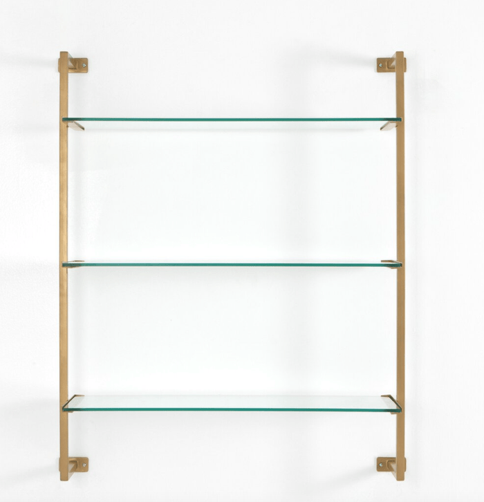 Clarence Antique Gold Wall Shelf