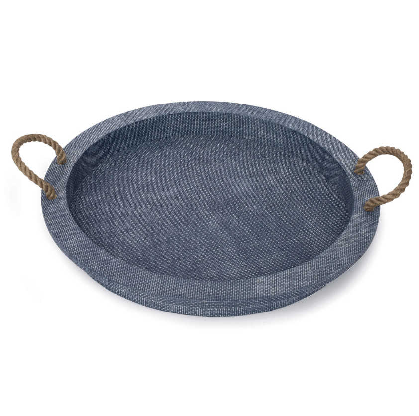 Aegean Round Serving Tray - White, Charcoal Grey or Indigo