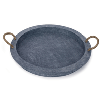 Aegean Round Serving Tray - White, Charcoal Grey or Indigo