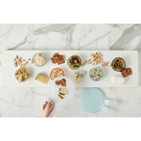 Glass Serving Bowl - White or Grey