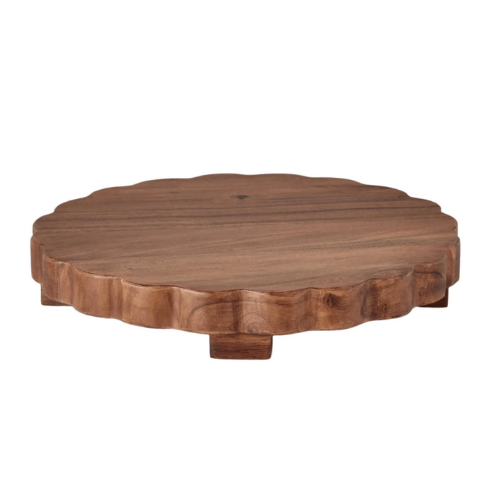 Round Scalloped Wood Charcuterie Board | Bone & Brass