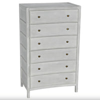 Hampton Tall Boy, Black or White Washed - Dresser Drawer Detail | Bone & Brass