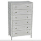 Hampton Tall Boy, Black or White Washed - Dresser Drawer Detail | Bone & Brass