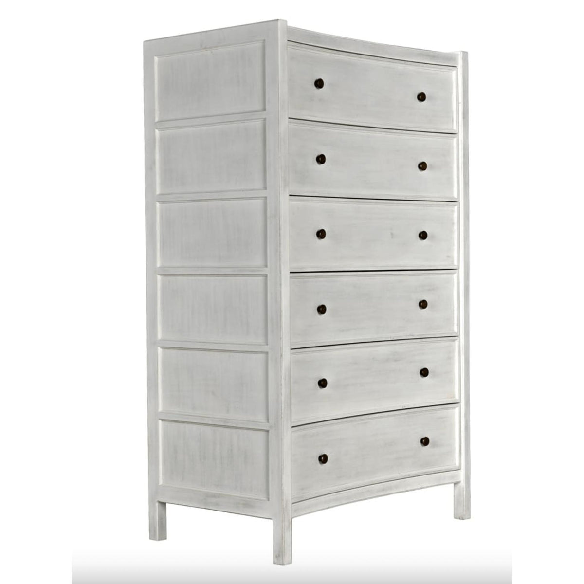 Hampton Tall Boy, Black or White Washed - Dresser View | Bone & Brass