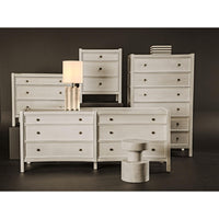 Hampton Tall Boy, Black or White Washed - Dresser Side View | Bone & Brass