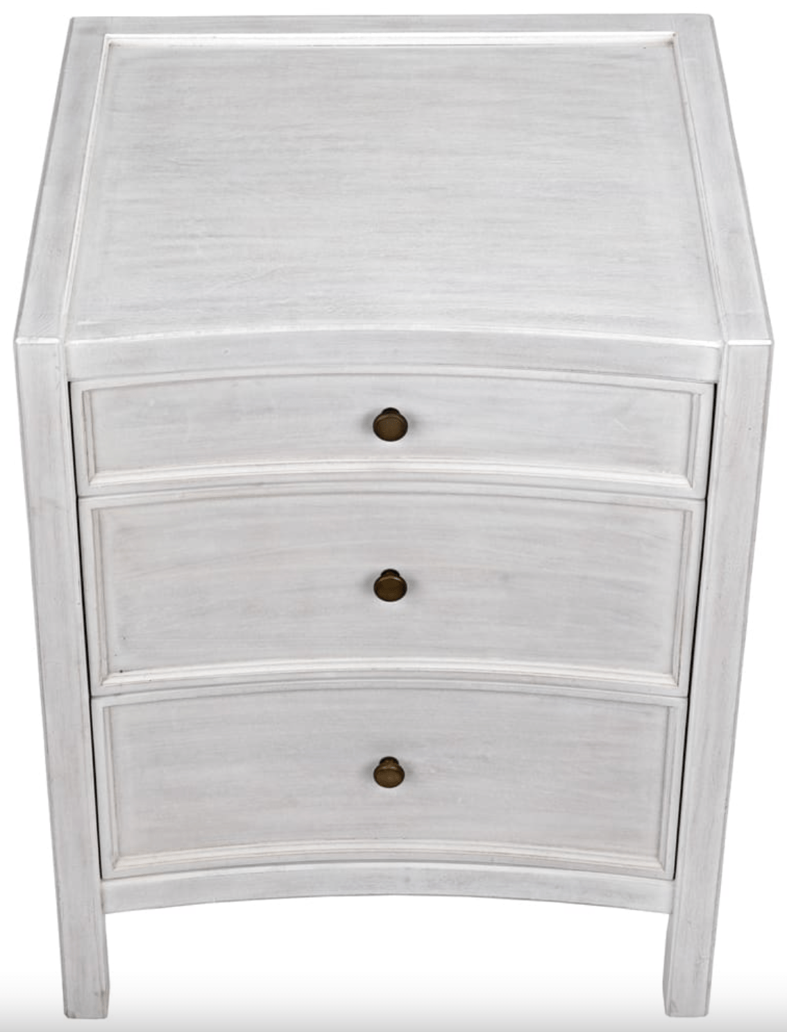 Hampton Night Stand, White Washed & Hand Rubbed Black