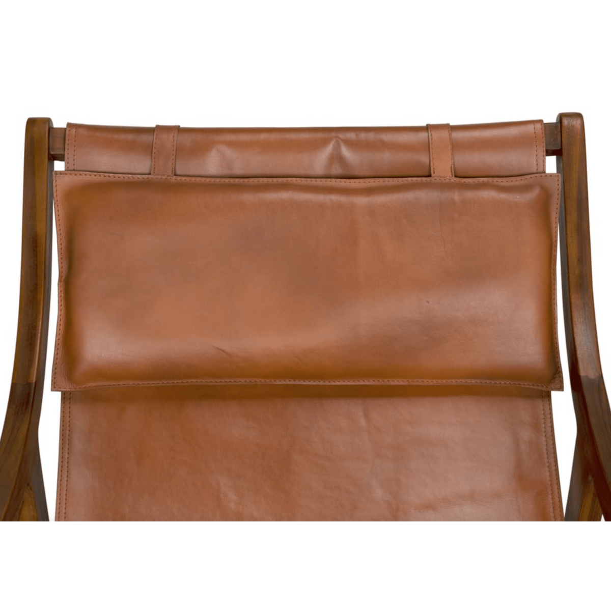 Gilberto Leather & Teak Sling Chair