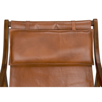 Gilberto Leather & Teak Sling Chair