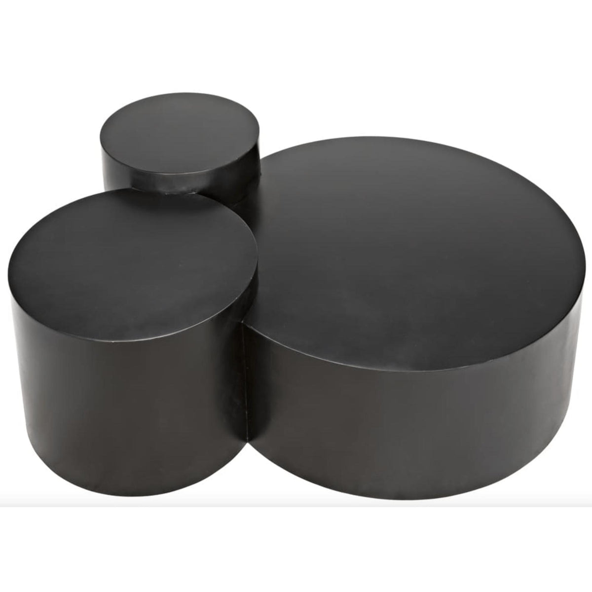 Ella Black Steel Multi-Level Coffee Table - Table Side View | Bone & Brass
