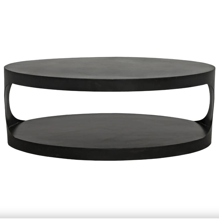 Eclipse Black Steel Oval Coffee Table