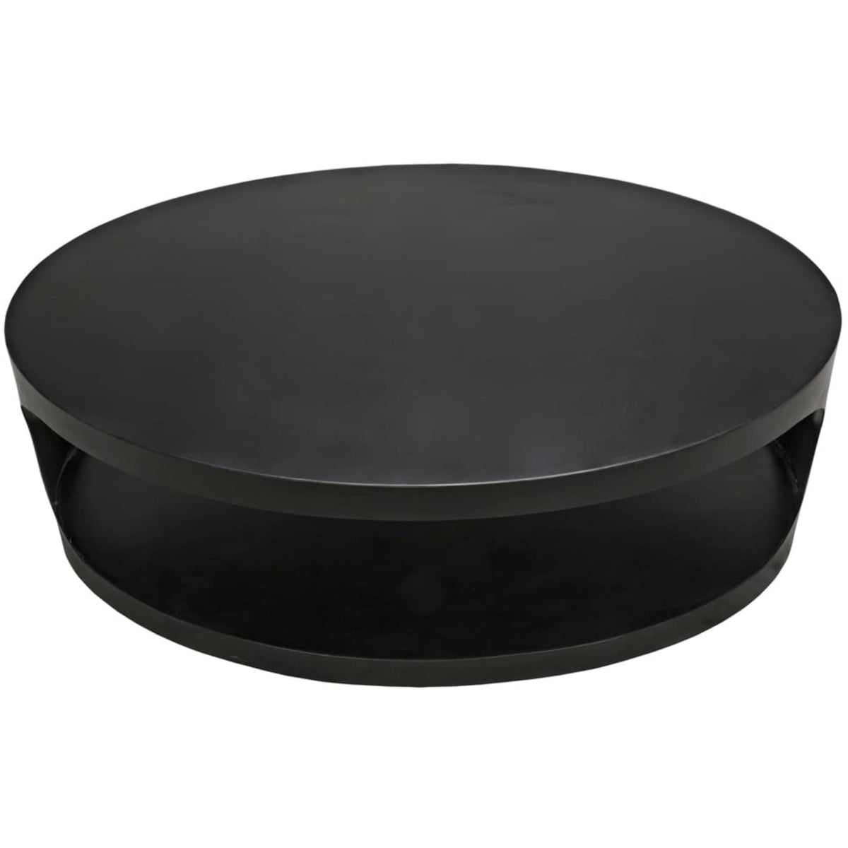 Eclipse Black Steel Oval Coffee Table - Table View | Bone & Brass