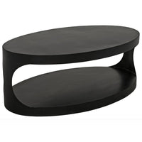 Eclipse Black Steel Oval Coffee Table - Table Detail | Bone & Brass