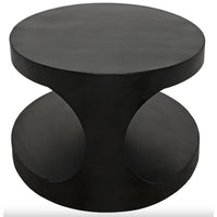 Eclipse Black Steel Oval Coffee Table - Table Top View | Bone & Brass
