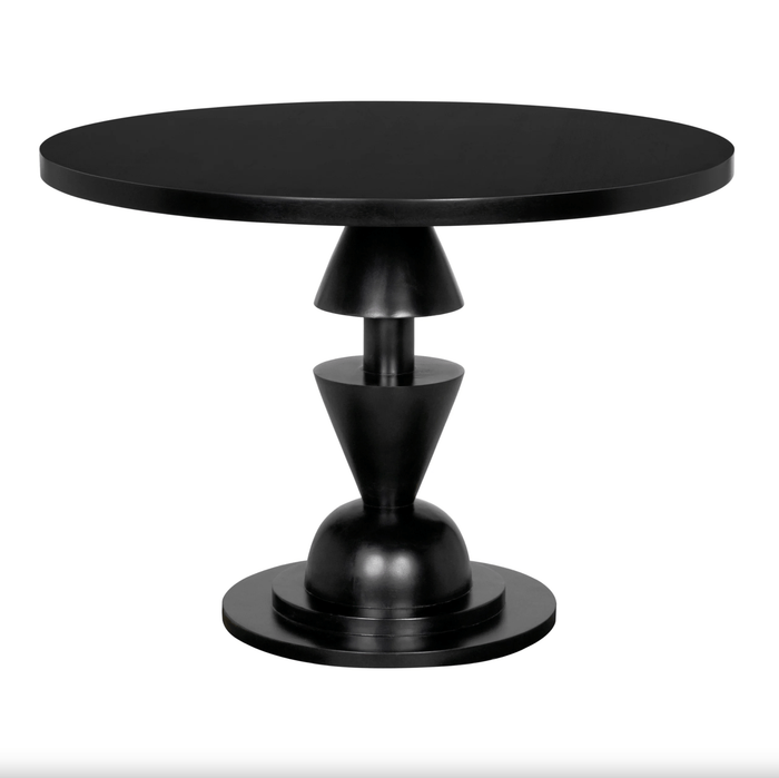 Varick Black Mahogany Round Table