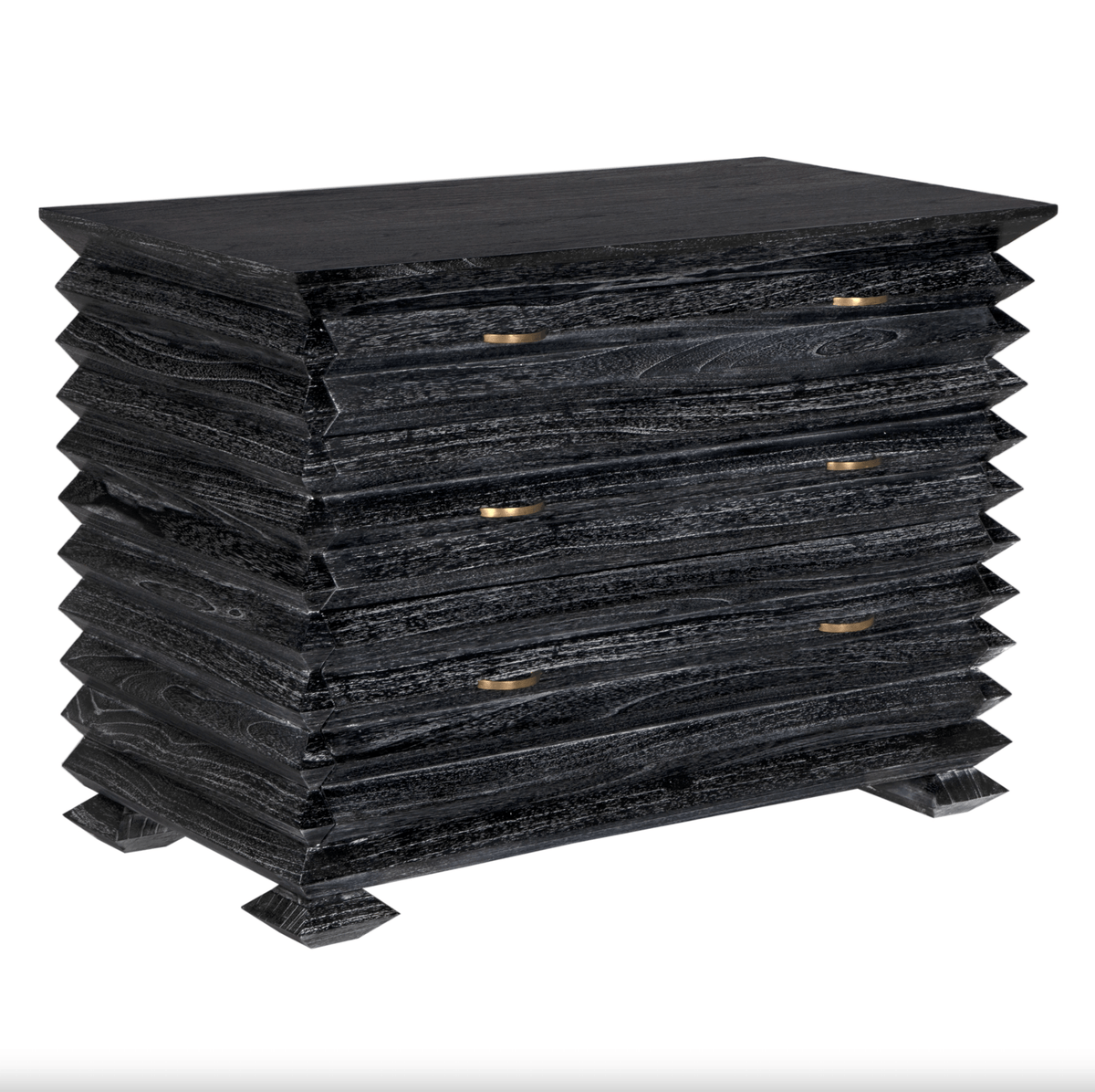 Tiago Zig-Zag Black Ceruse Chest